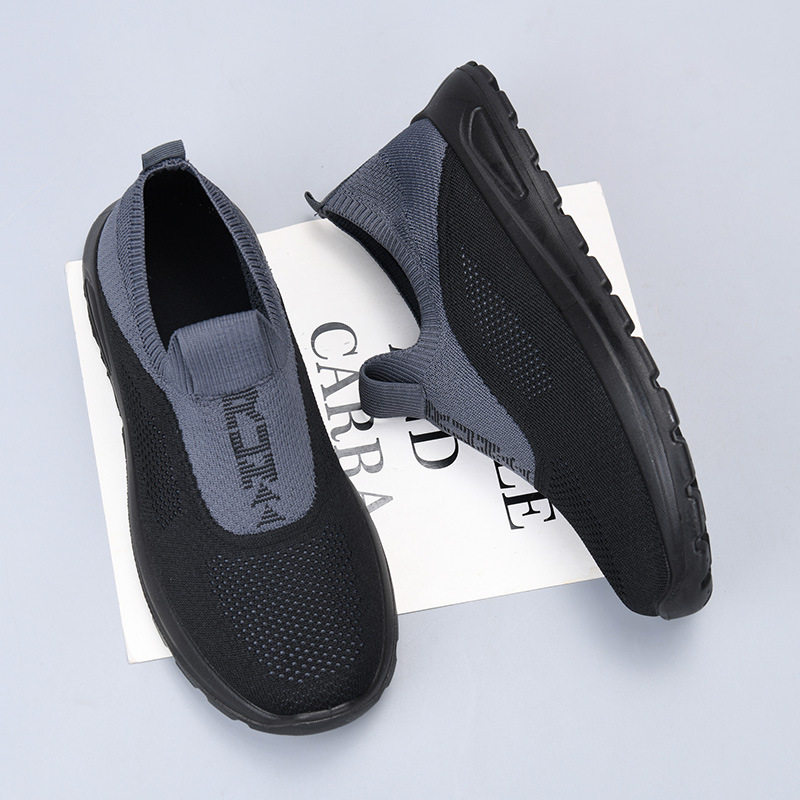 2026春季老北京布鞋男网面飞织休闲鞋透气舒适中老年爸爸健步鞋,流行男鞋,布鞋,淘宝优惠券,粉丝福利购,淘宝优惠卷