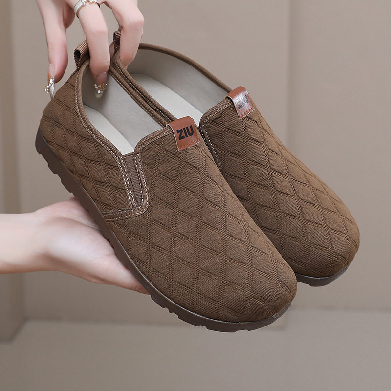 2025春季老北京布鞋女一脚蹬懒人休闲鞋软底防滑时尚妈妈鞋健步鞋,女鞋,传统布鞋,淘宝优惠券,粉丝福利购,淘宝优惠卷