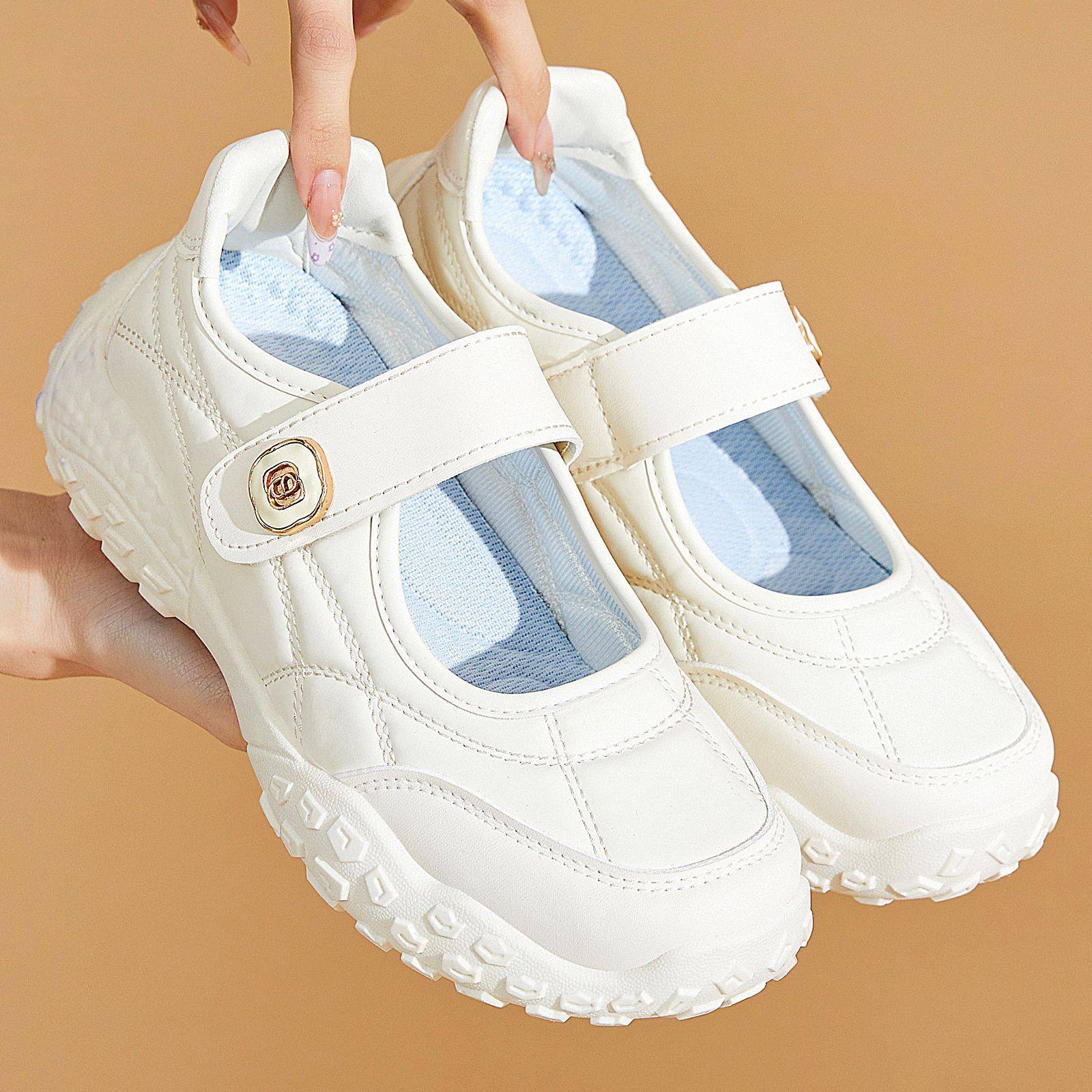 2026春季玛丽珍小白鞋女厚底百搭妈妈鞋软底舒适魔术贴老北京布鞋,女鞋,玛丽珍鞋,淘宝优惠券,粉丝福利购,淘宝优惠卷