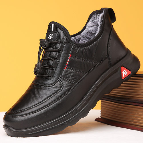 爸爸棉鞋加绒加厚防水