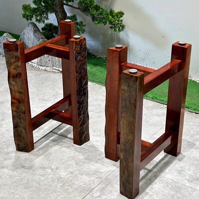 刚果花梨木大板桌腿脚架桌腿实木