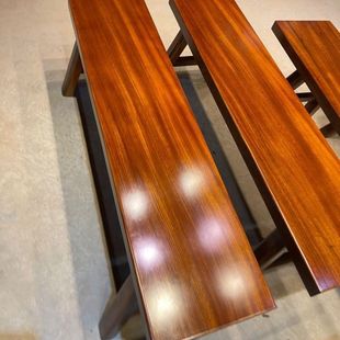 实木长条凳长板凳大板桌奥坎巴花胡桃木椅子红木长凳子换鞋凳家用