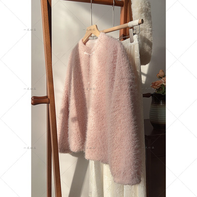 5514《沅蔓》原创粉色开衫外套春秋巨好看的宽松温柔气质慵懒上衣