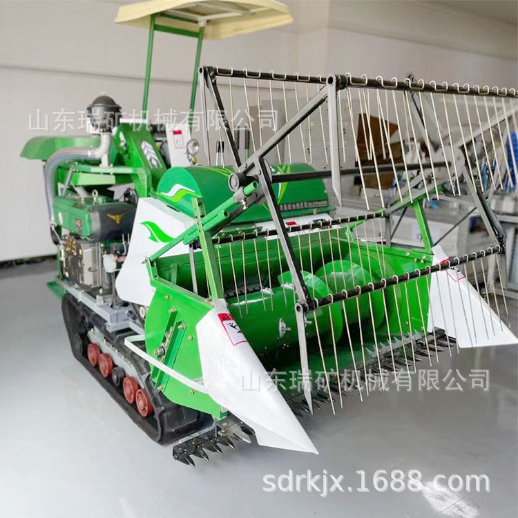 四川小型收稻谷机座驾式稻麦联合山区小麦收割脱粒一体机自动装袋