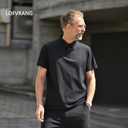 LOFVRANG |零线|全压胶男士夏季通勤轻量化翻领polo衫速干短袖T恤