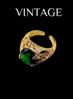 轻奢铜镀真金镂空树叶满锆镶嵌