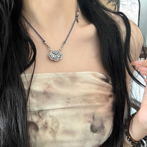 新中式足银锦鲤平安锁一十七手作