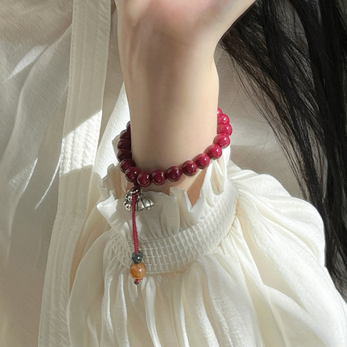 朱砂紫金砂葫芦莲蓬手链