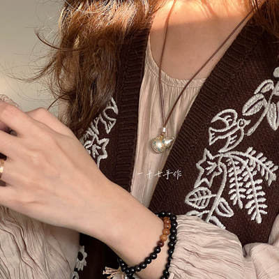 一十七手作国风足银9999葫芦项链