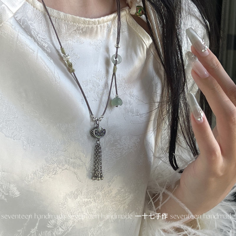 s925银项链流苏一十七手作