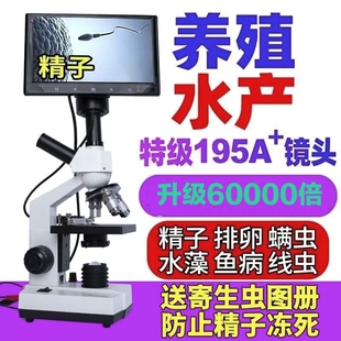 专业高倍显微镜看精子活力水产养殖专用恒温狗卵子细菌细胞螨虫