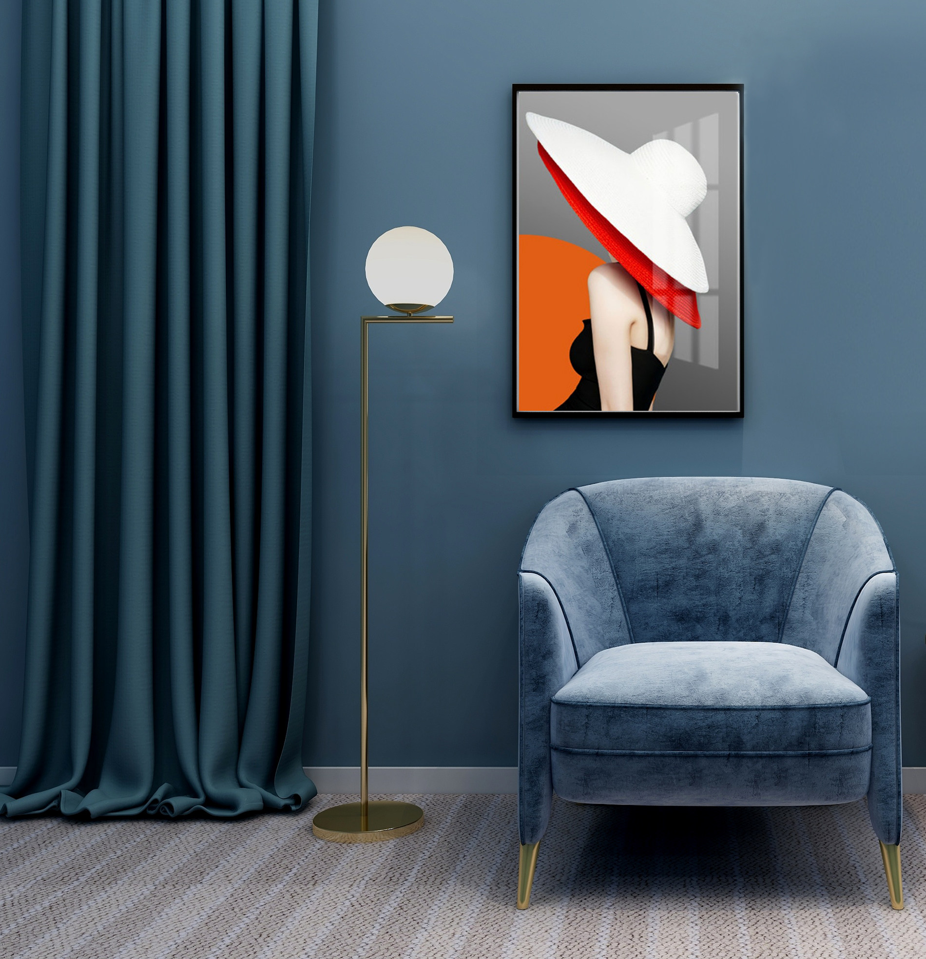 22年新款直播间装饰背景墙主播背景布3d淘宝快手抖音服装带货背景