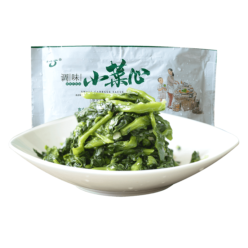 日式调味小菜心蒜香即食菜苔速冻青菜芯整箱20袋酒店半成品