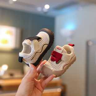 Sportmern宝宝学步板鞋夏天网鞋防踢防滑户外跑步鞋男女婴儿鞋子