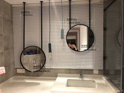 化妆镜铸缘悬空挂镜玄关镜