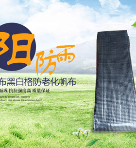 佛山黑白格遮阳防水油布
