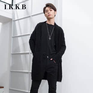 男土开衫毛衣休闲慵懒风外搭学院风外套中厚款外穿中长款日系复古