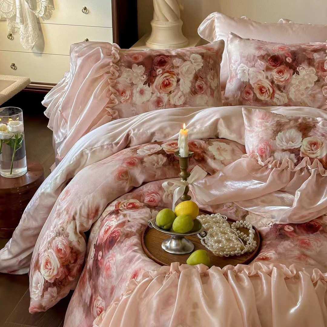 美式高档天丝棉四件套春夏床上用品4件套数码印花韩式裙摆荷叶边,玩具/童车/益智/积木/模型,毛绒/玩偶/公仔/布艺类玩具,淘宝优惠券,粉丝福利购,淘宝优惠卷