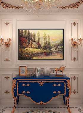 蚀刻浮雕装饰画家庭客厅书房卧室玄关挂画轻奢铜板画和平的静居处