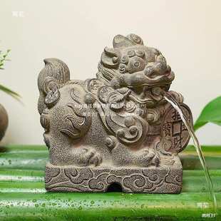 吸水出水鱼缸吐室内喷水户外小象水流出水口鱼池水口环水循环水水