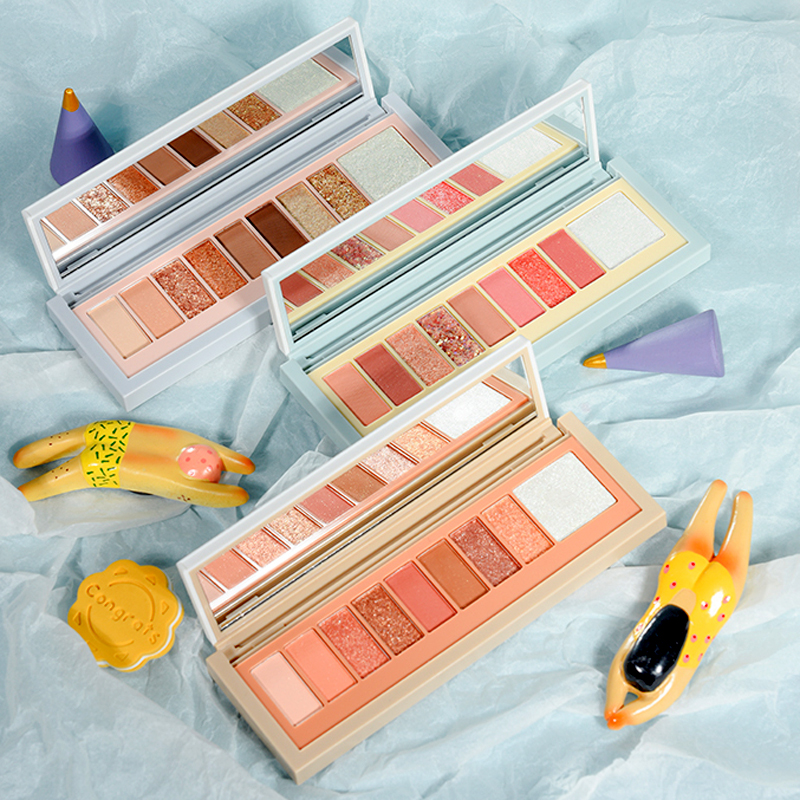 HOLD LIVE软萌雾语眼影盘 小奶狗细闪金葱贝母大闪高光哑光微闪