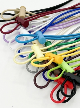 弹簧扣猪鼻扣双孔圆柱型止绳扣裤腿松紧收紧调节扣羽绒服配件抽绳