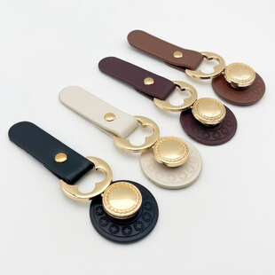 PU皮按扣连接扣大衣毛衣外套风衣皮对扣衣领搭扣皮草大衣配件纽扣