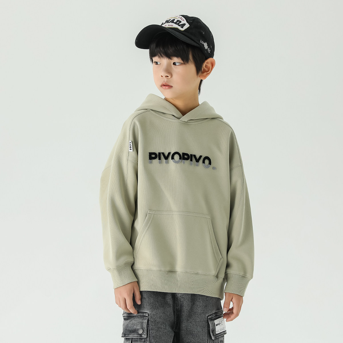 【5折特卖】儿童连帽卫衣男春秋2025新款美式街头潮流上衣抗起球