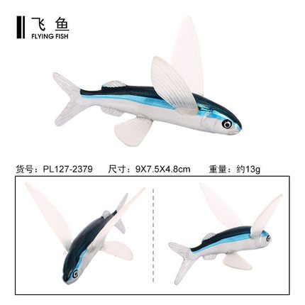 仿真海洋生物鱼类飞鱼玩具海底动物塑胶儿童科教认知礼物摆件模型