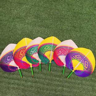 越南竹编扇子草编扇纳凉蒲扇创意葵扇骨架扇子团扇手摇扇竹工艺