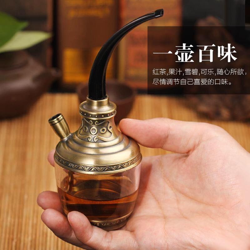 跨境两用型水烟斗双重过滤磁化过滤水烟壶健康水烟袋细烟烟嘴