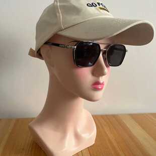 A78男女同款科技感黑银框墨镜男士杰千胜太阳镜阻隔紫外线户外镜