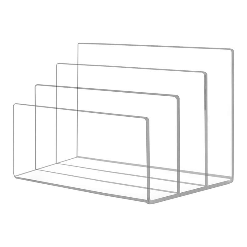 现货跨境高透明3格亚克力文件架透明收纳架信封纸张调色板书本架-封面