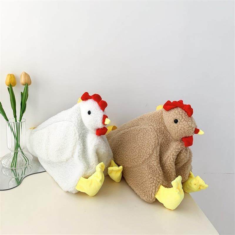 时尚可爱小鸡包潮毛绒动物毛毛包女学生软妹单肩包卡通玩偶斜挎包