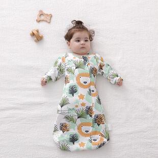 婴儿襁褓睡袋投降式防惊跳包巾初生儿襁褓包裹式针织棉包被防踢