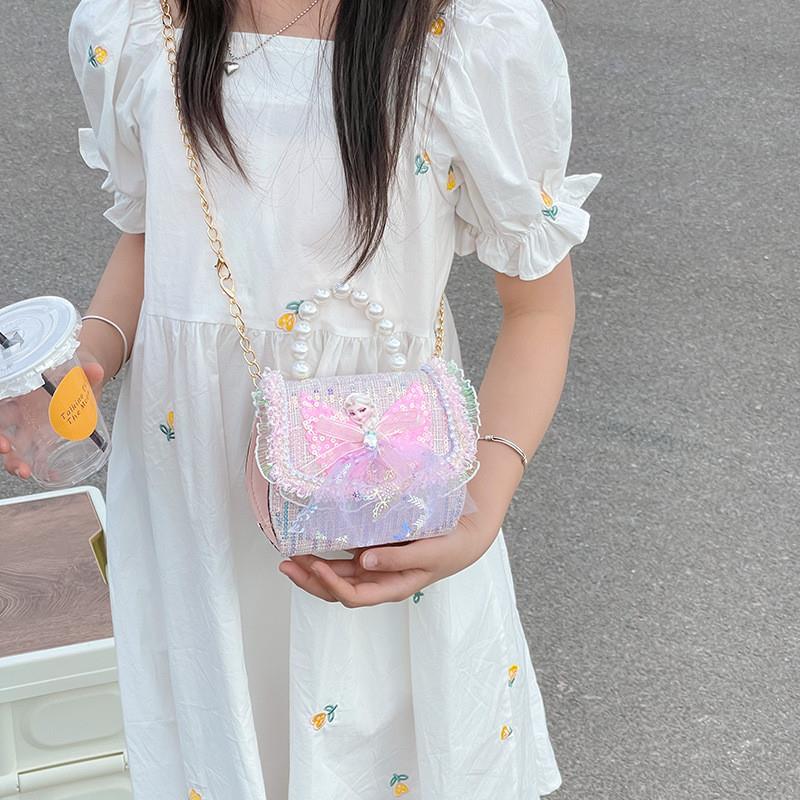 2022春夏新款儿童珍珠配饰包时尚卡通手拎包韩版女童单肩斜挎包包
