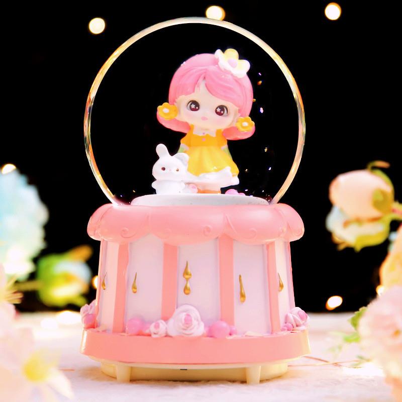 织梦花园发光发亮玻璃水球送闺蜜生日礼物女生卧室装饰品一件优品