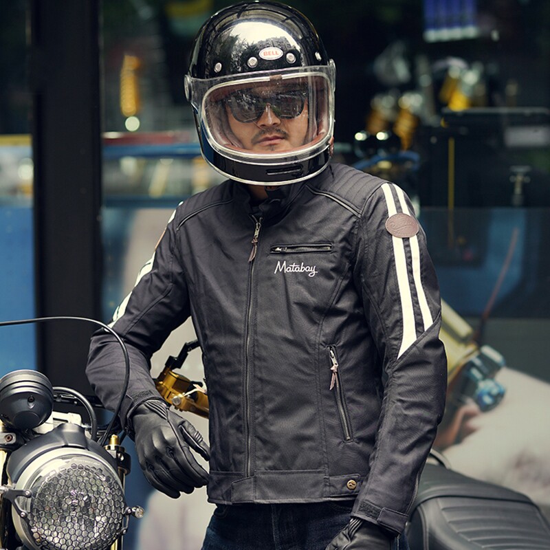 motoboy摩托车骑行服秋冬男士复古休闲通勤机车赛车服保暖骑士服