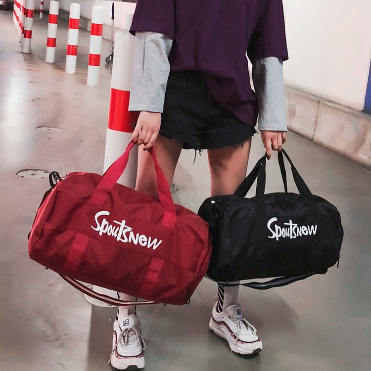 健身房包定做logo运动健身包篮球足球包手提单肩包出差旅行包定制