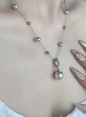 满天星曼塔玫瑰珍珠项链女2025新款爆款轻奢高级感气质锁骨链颈链