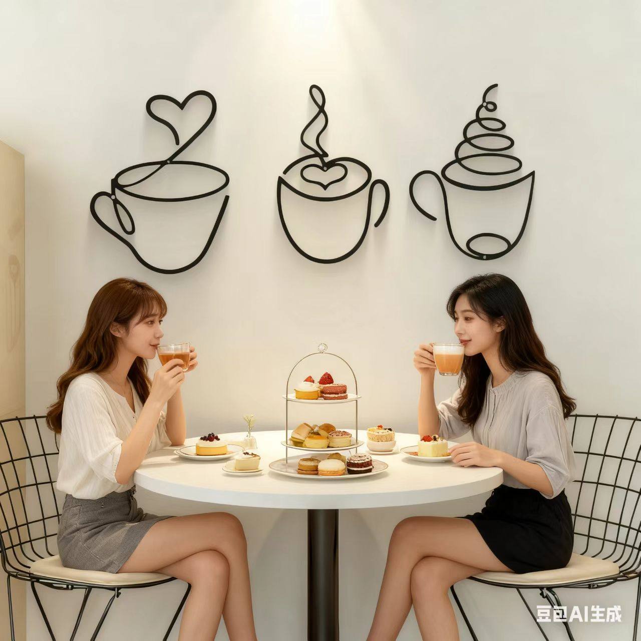 北欧风客厅墙面装饰画奶茶店餐厅背景墙壁挂高级感轻奢铁艺画,家居饰品,户外/庭院摆件,淘宝优惠券,粉丝福利购,淘宝优惠卷