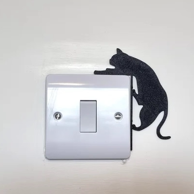 猫爬门Kitty Jumping金属装饰墙壁艺术在门框开关小猫的顶角摆件