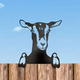 有趣 饰摆件羊头 金属篱笆装 山羊金属剪影户外装 饰艺术牧场风格
