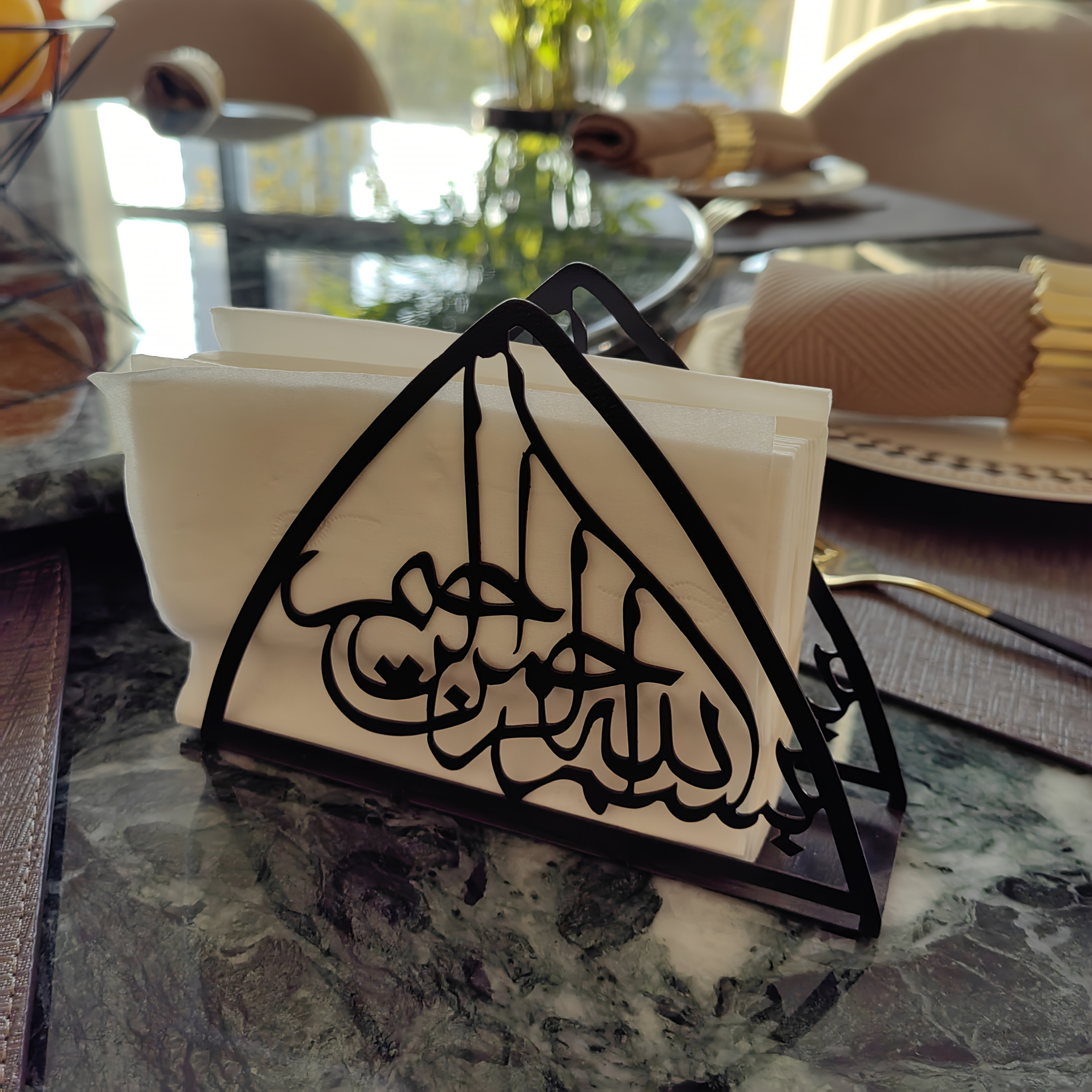 金属餐巾纸架厨房餐饮配件家居餐厅桌面装饰摆件纸巾夹具