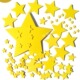 黄色五角星20种尺寸可选EVA泡沫奖励贴纸幼儿园diy材料手工贴红旗