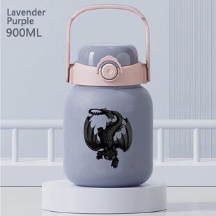 2024驯龙高手周边新款潮流不锈钢随行保温水杯一盖双饮直饮杯大容