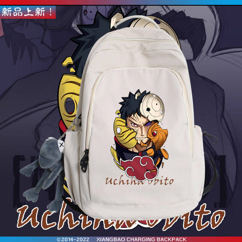 2026火影忍者联名双肩背包动漫写轮眼晓组织宇智波带土男女休闲书