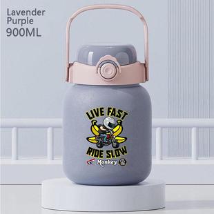 2024丹尼斯骑行机车服新款不锈钢便携式保温水杯一盖双饮吸管直饮