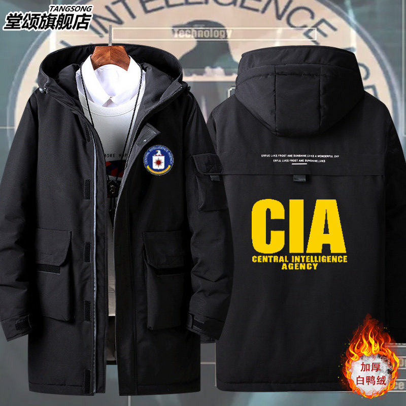 新款美中央情报局CIA特工探员电影电视剧周边羽绒服男女棉服加厚
