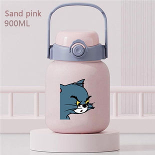 2024猫和老鼠动漫周边新款热门不锈钢便携式保温杯大容量双饮直饮